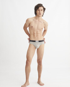CALVIN KLEIN 1996 COTTON HIPSTER BRIEF, Grey Heather, hi-res