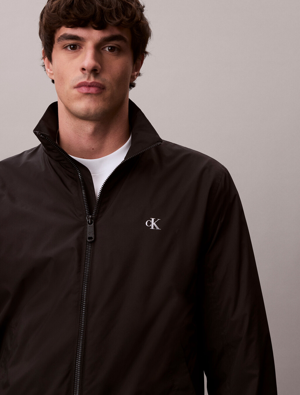 Technical Zip-Up Jacket, Black, hi-res