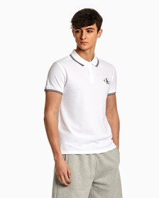 CORE TIPPED SLIM POLO, Bright White, hi-res
