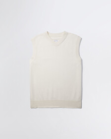 STANDARDS HIGH V-NECK VEST, BONE WHITE-100Y, hi-res