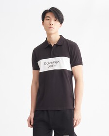 NOCTURNAL REDS 拼色 POLO 裇, CK BLACK, hi-res