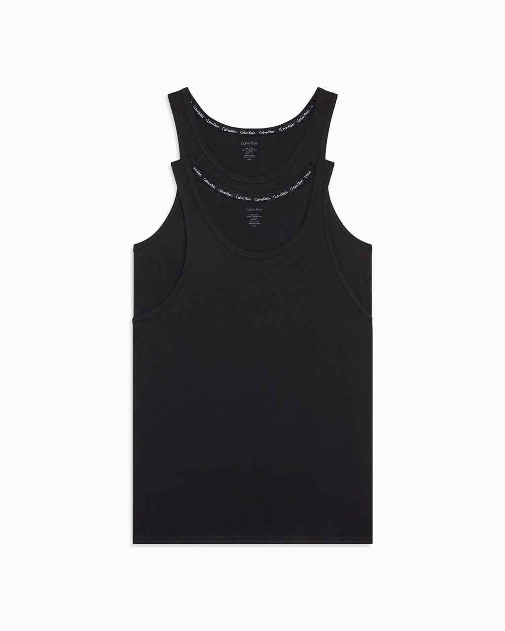 MODERN COTTON 彈性背心 2 件裝, Black/Black, hi-res