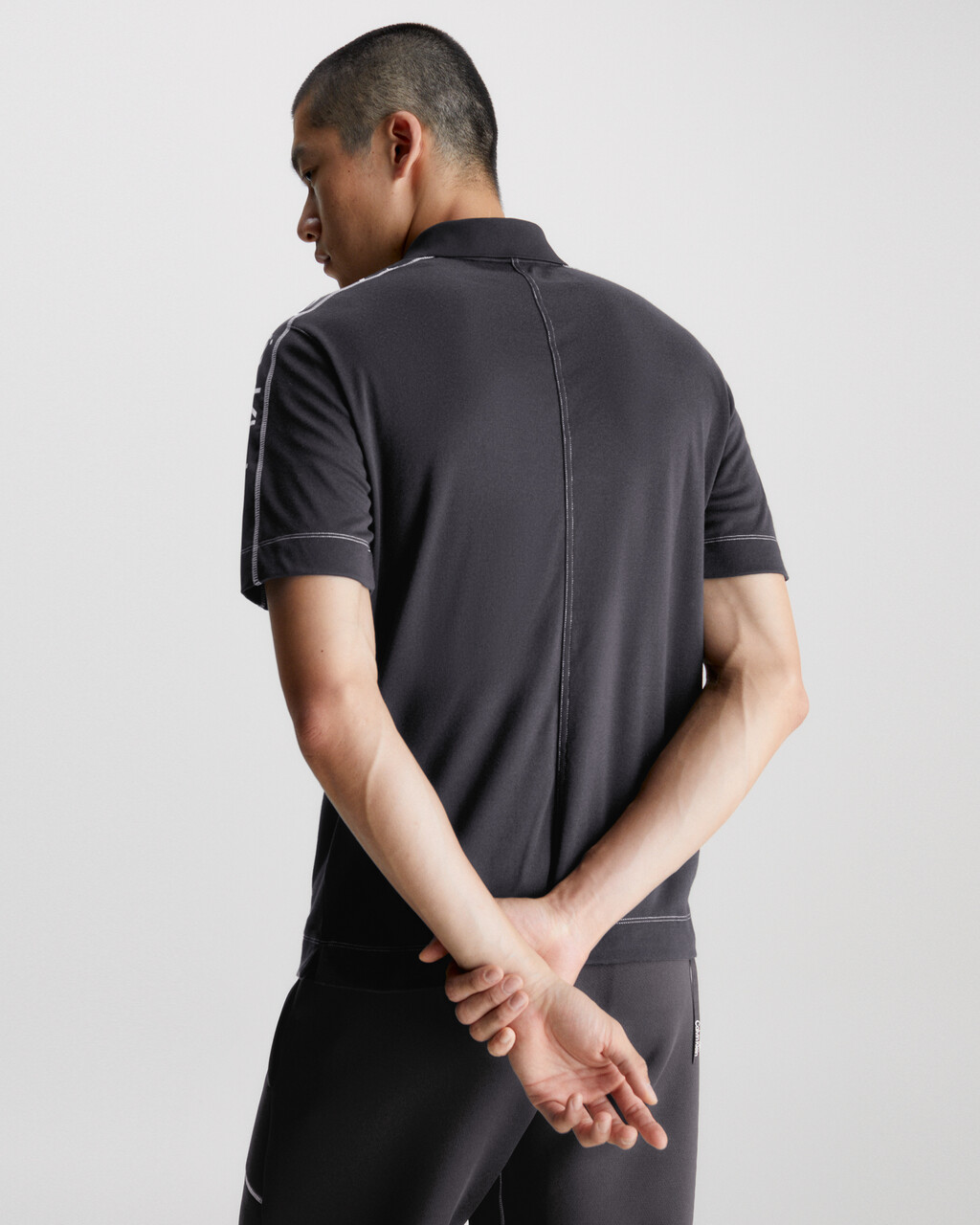 Zip Polo Shirt, BLACK BEAUTY, hi-res