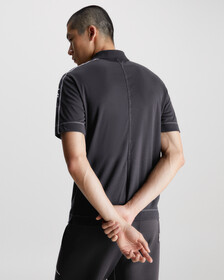 Zip Polo Shirt, BLACK BEAUTY, hi-res