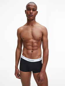 Cotton Stretch 低腰貼身短版四角褲（3 件組）, 1 Black / 1 White / 1 Grey Heather, hi-res