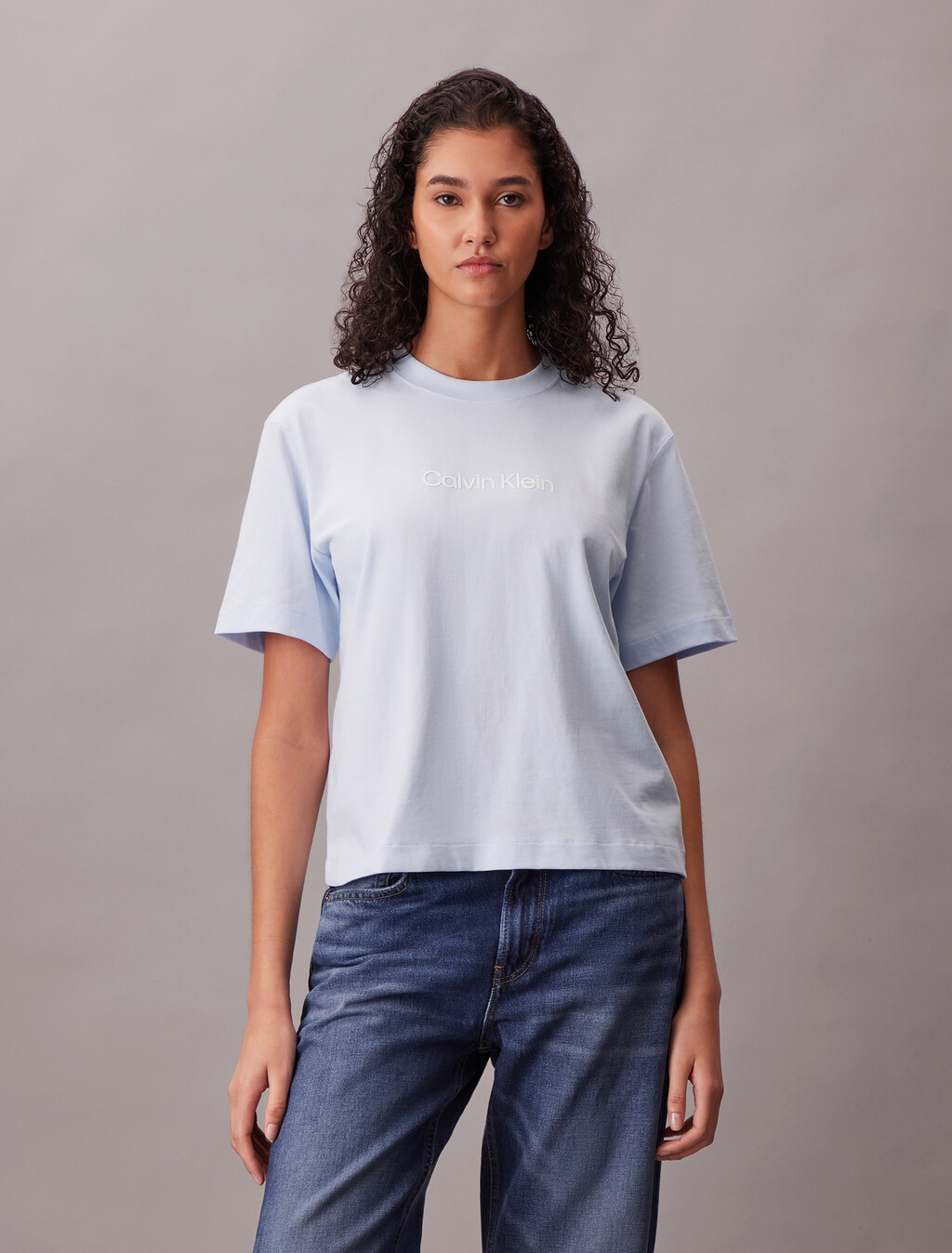 Relaxed Standard Logo Crewneck Tee, Ancient Water, hi-res