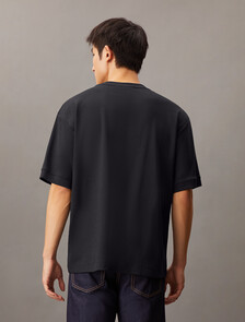 Embossed Monogram Interlock Tee, Ck Black, hi-res