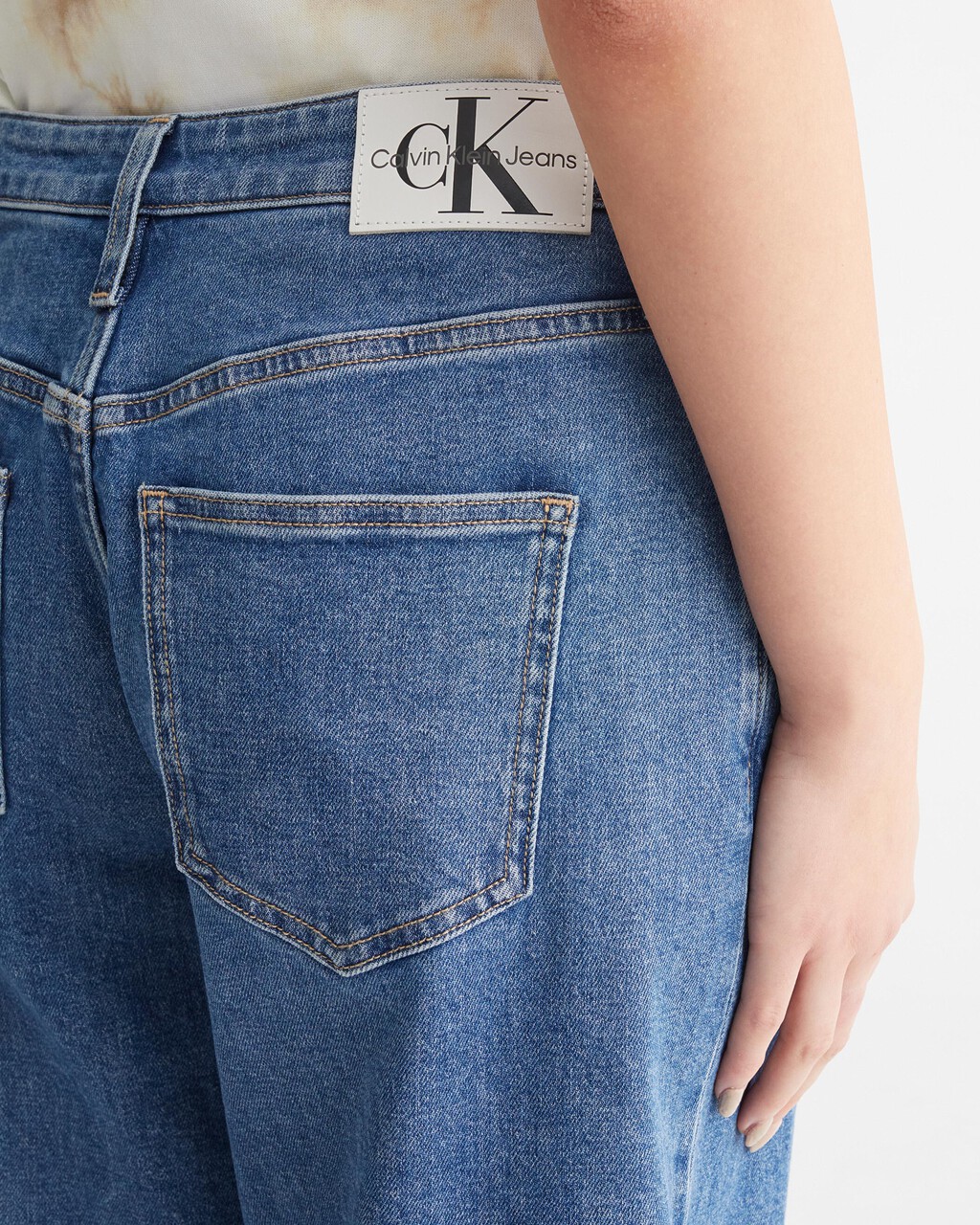 RECONSIDERED 90 年代直身再造棉牛仔褲, Mid Blue Pleated, hi-res