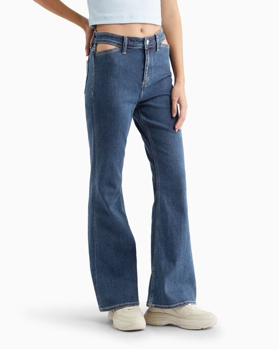 Italian Denim High Rise Flare Jeans