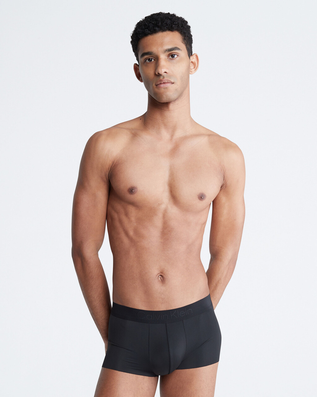 CK Black Low Rise Trunks, Black, hi-res