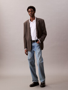 Cotton Relaxed Button-Down Shirt, Brilliant White, hi-res