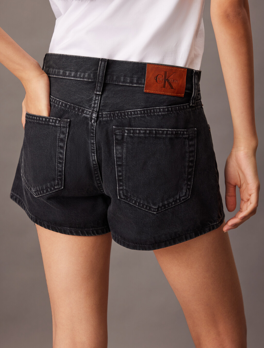 90's Denim Shorts, CK ESSENTIAL BLACK, hi-res