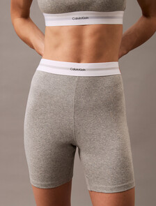 Cotton Stretch Rib Bike Shorts, B10 Grey Heather, hi-res