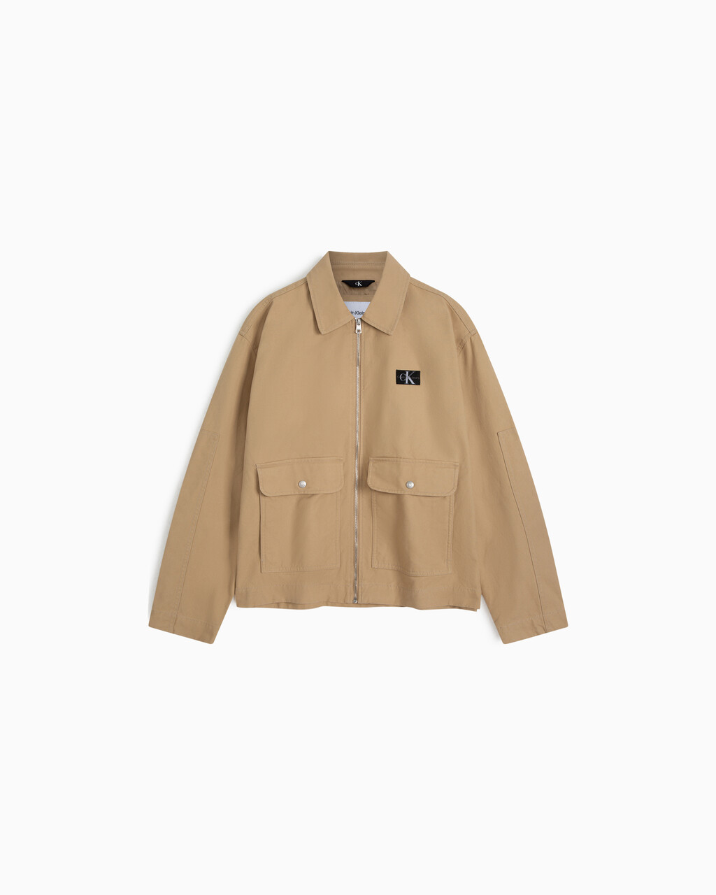 Modern Workwear Boxy Cropped Jacket, Travertine, hi-res