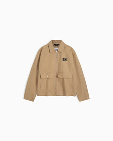 Modern Workwear Boxy Cropped Jacket, Travertine, hi-res