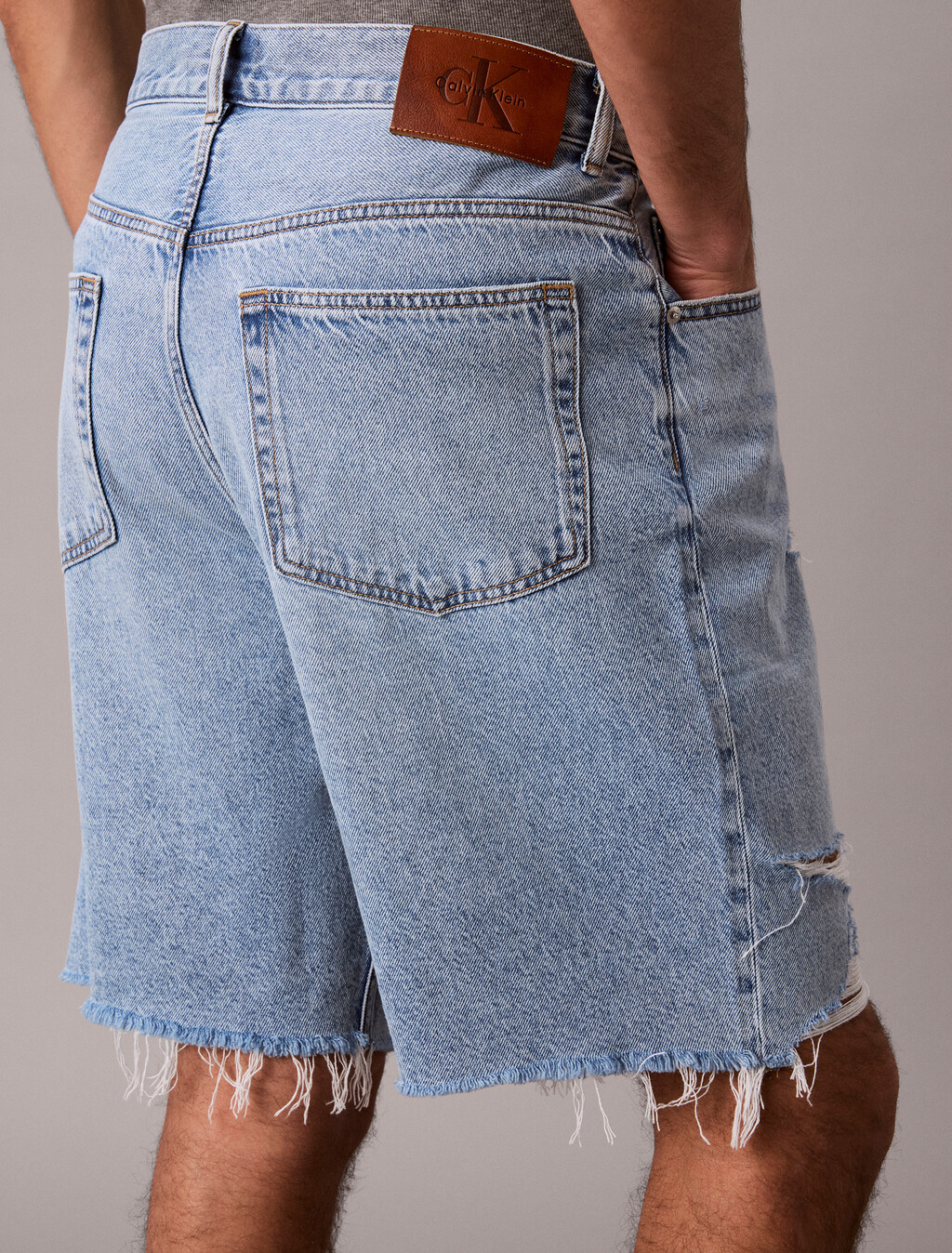 Lightweight Eco Cool Denim Shorts, FADED GOLD, hi-res