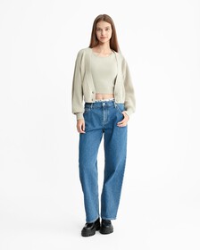 Sustainable Low Rise Relaxed Jeans, Denim Medium, hi-res