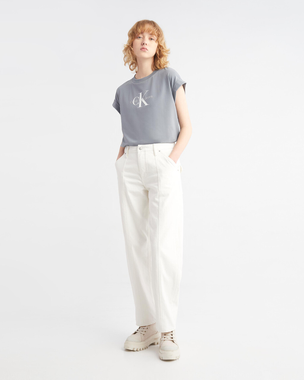經典 MONOLOGO T 裇, Overcast Grey, hi-res