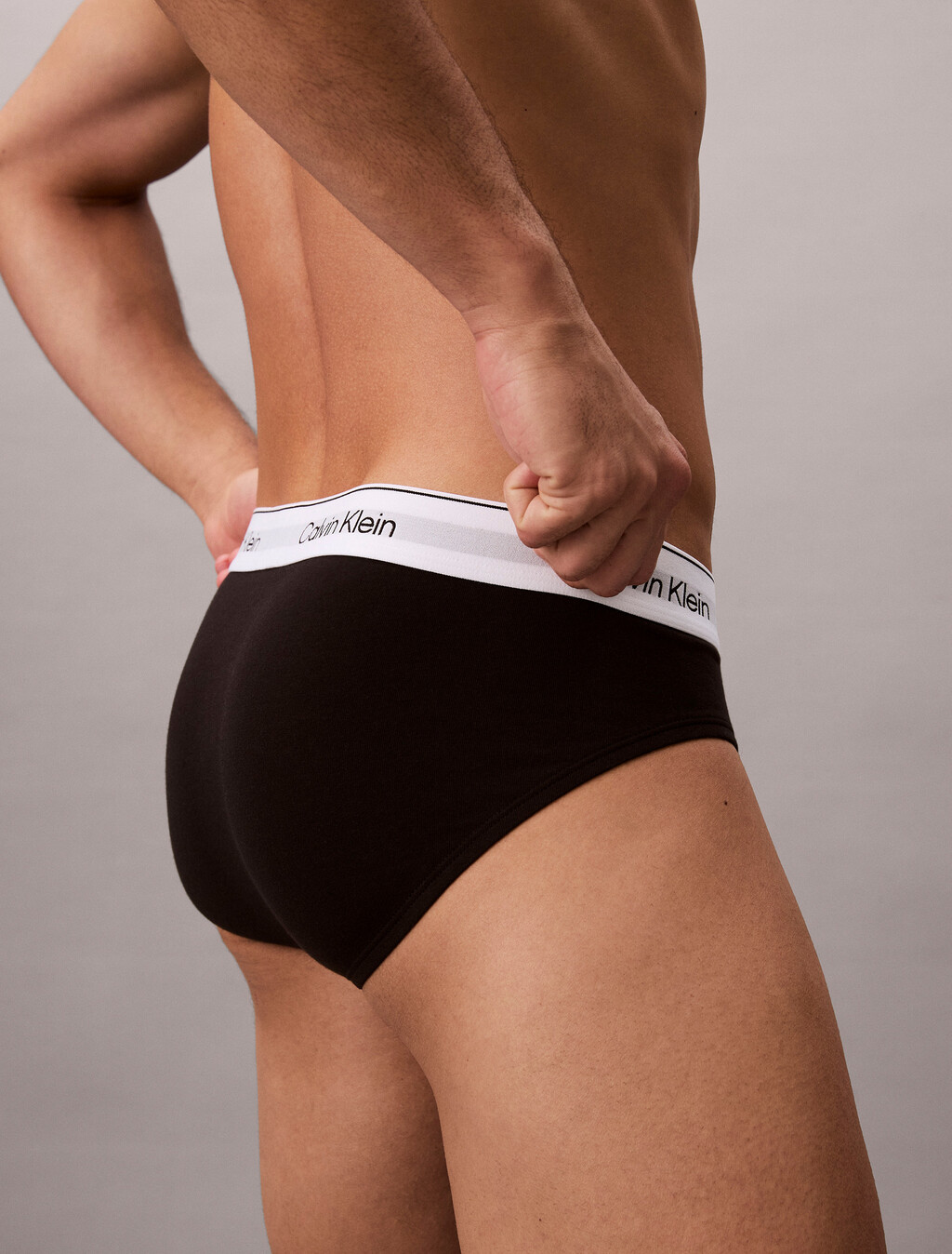 Icon Cotton 彈力低腰三角內褲 2 件套組, Grey Heather / Black, hi-res