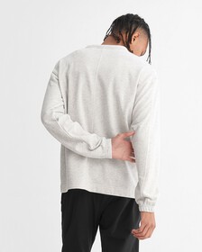 棉質毛圈布標誌衛衣, ATHLETIC GREY H, hi-res