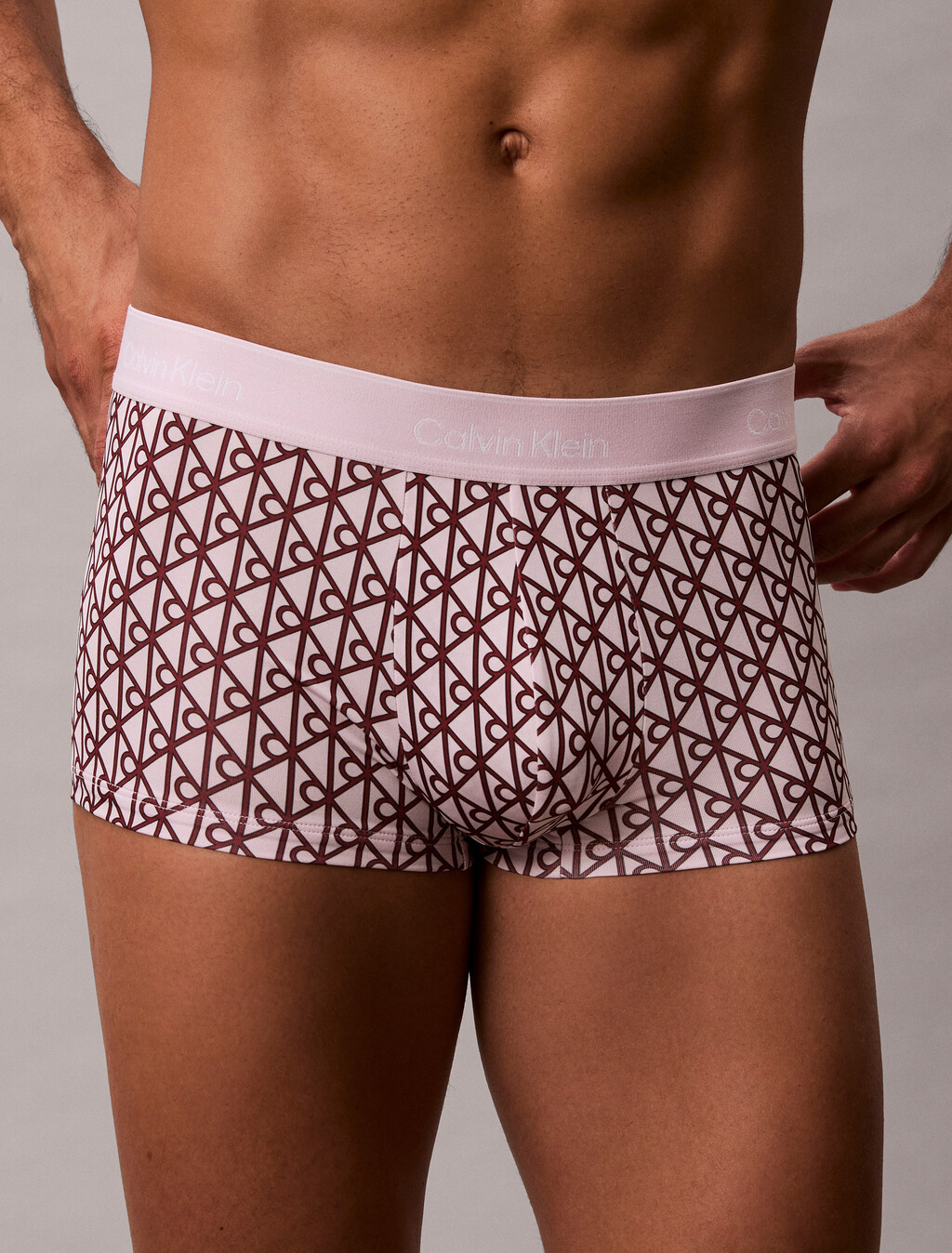 Icon 超細纖維彈性低腰平口內褲, BIJOU MODERN EMBLEM OUTLINE_SPRING LILAC, hi-res