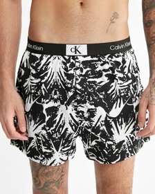 CALVIN KLEIN 1996 純棉修身平角褲, PALM TREES PRINT+BLACK, hi-res