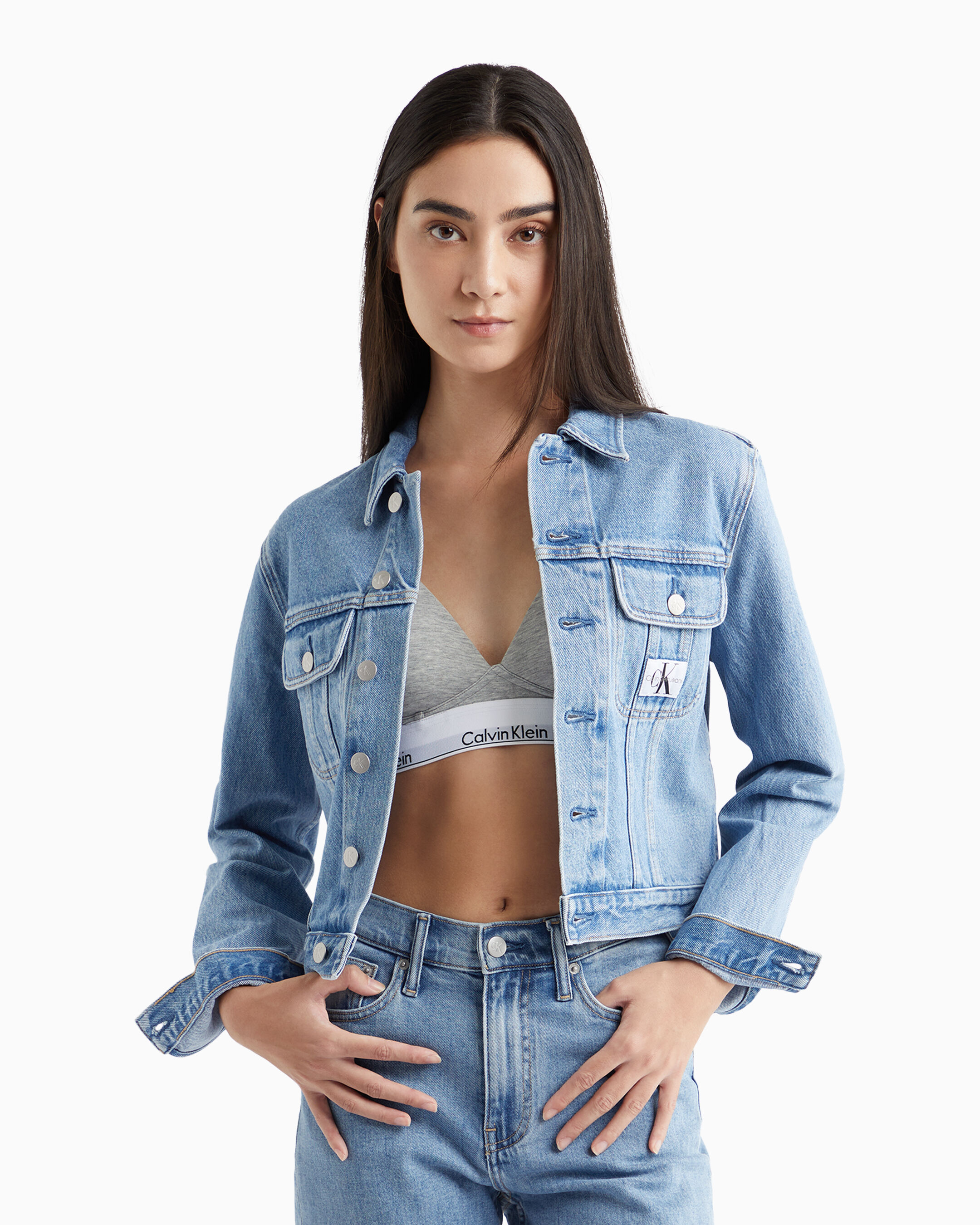 Calvin klein women's long jacket sales