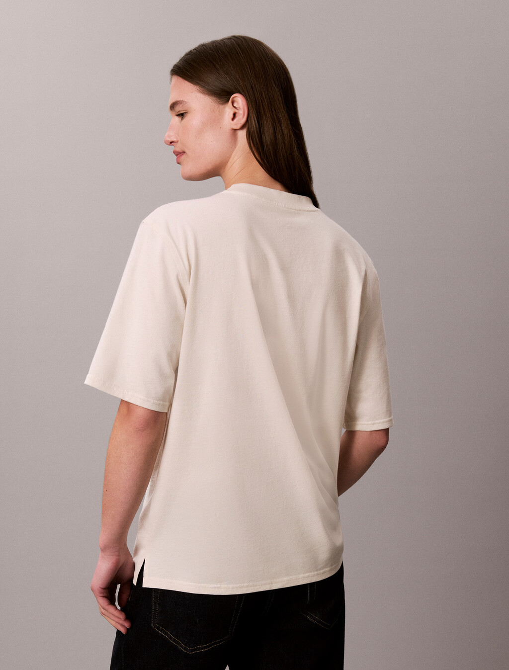 Script Logo T-Shirt, Turtledove, hi-res