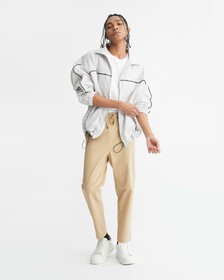 Slim Drawcord Chinos, Travertine, hi-res