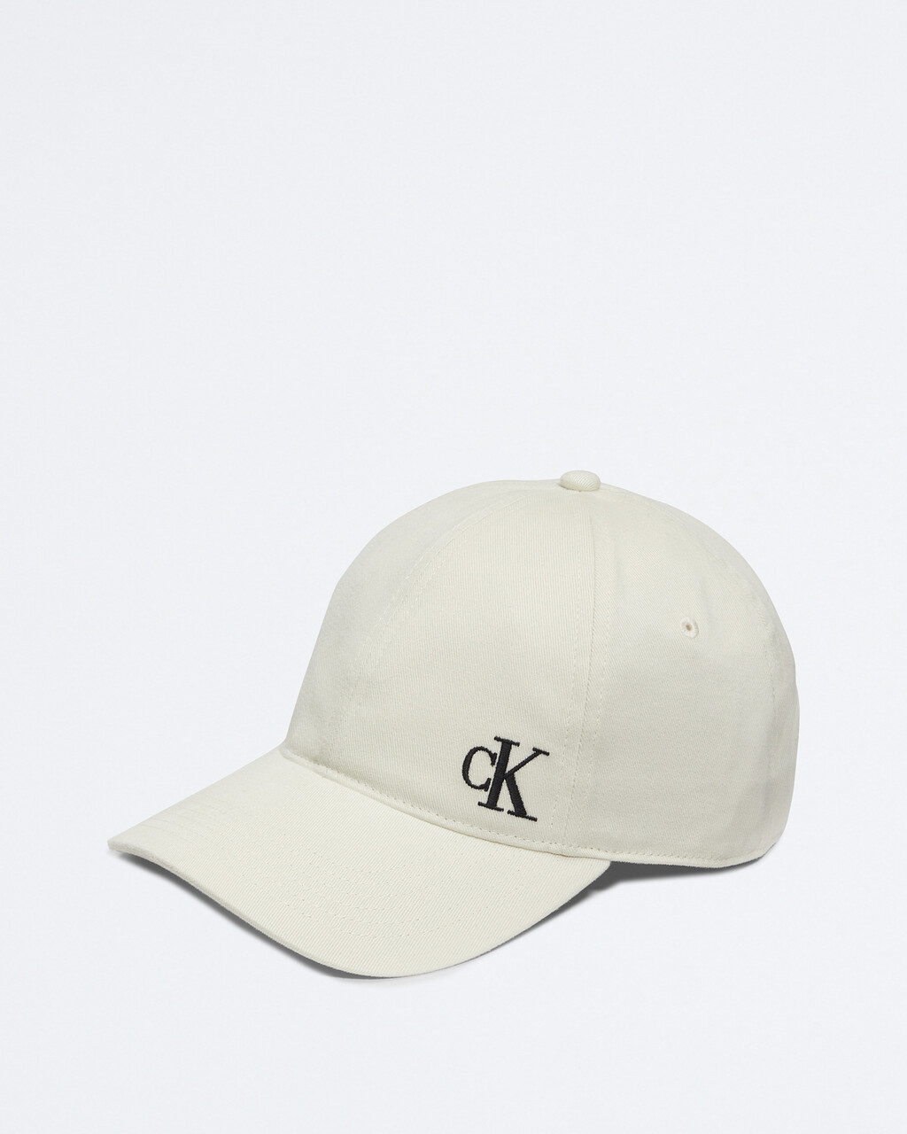 Brushed Cotton Twill Logo Baseball Cap, BONE WHITE, hi-res