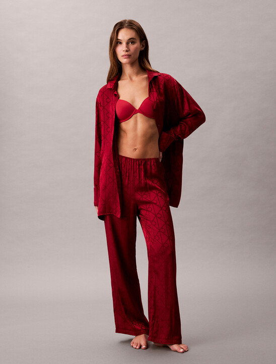 Satin Sheen Print Pyjama Pants
