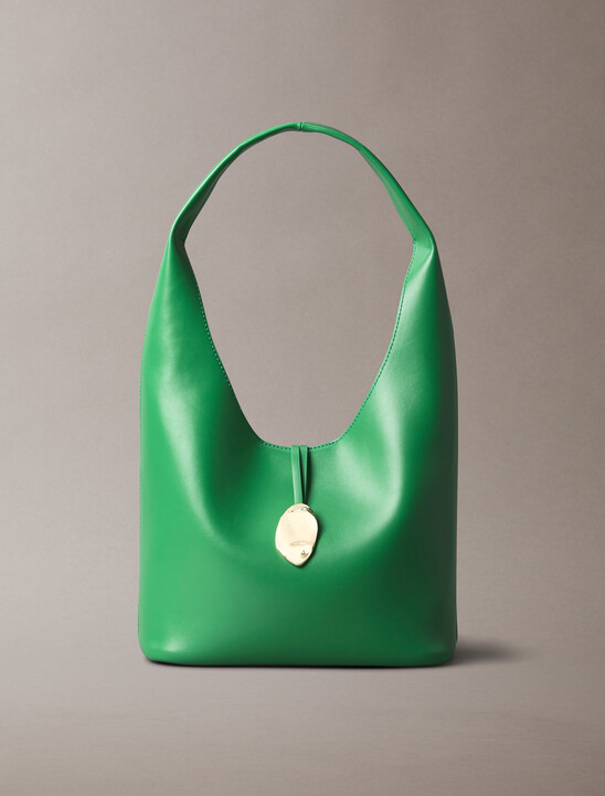 Stone Lock Slouchy Small Shoulder Bag