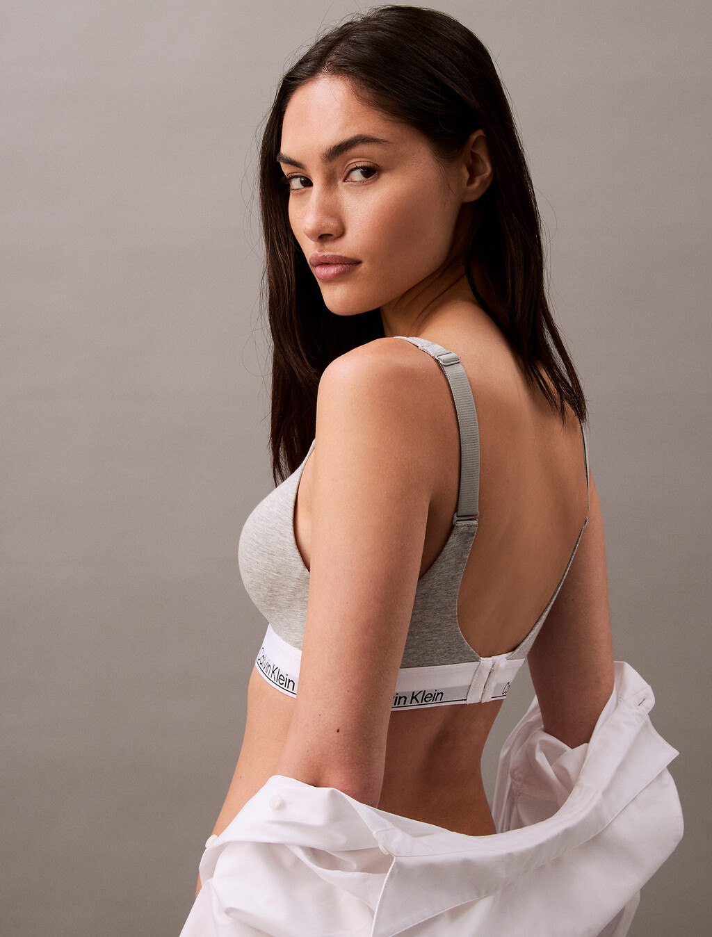 Icon Cotton 提托型無鋼圈胸圍, Grey Heather, hi-res