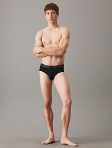 Microfiber Stretch 3-Pack Hip Brief, 3 Black, hi-res