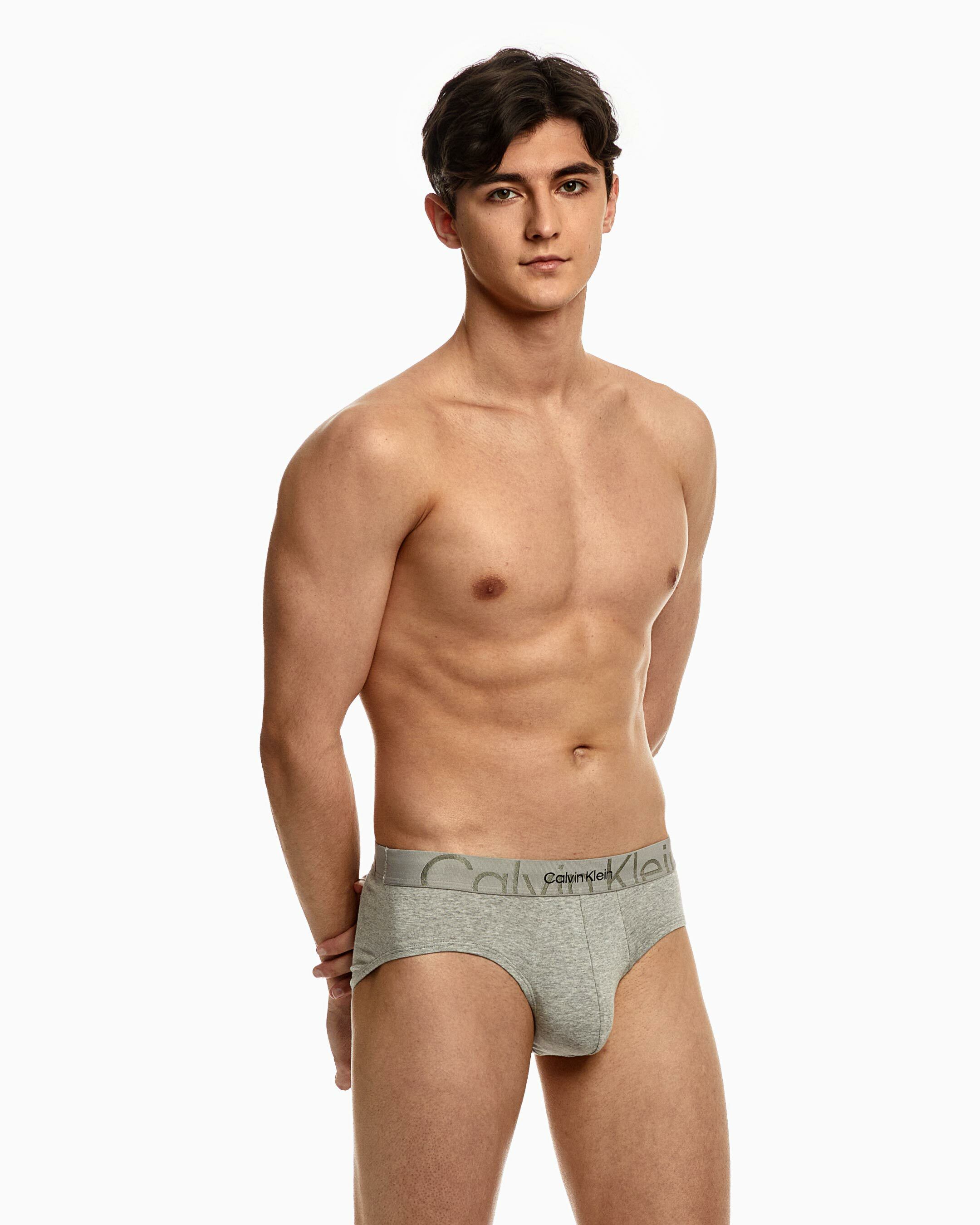 Embossed Icon Cotton Hipster Briefs grey Calvin Klein Hong Kong