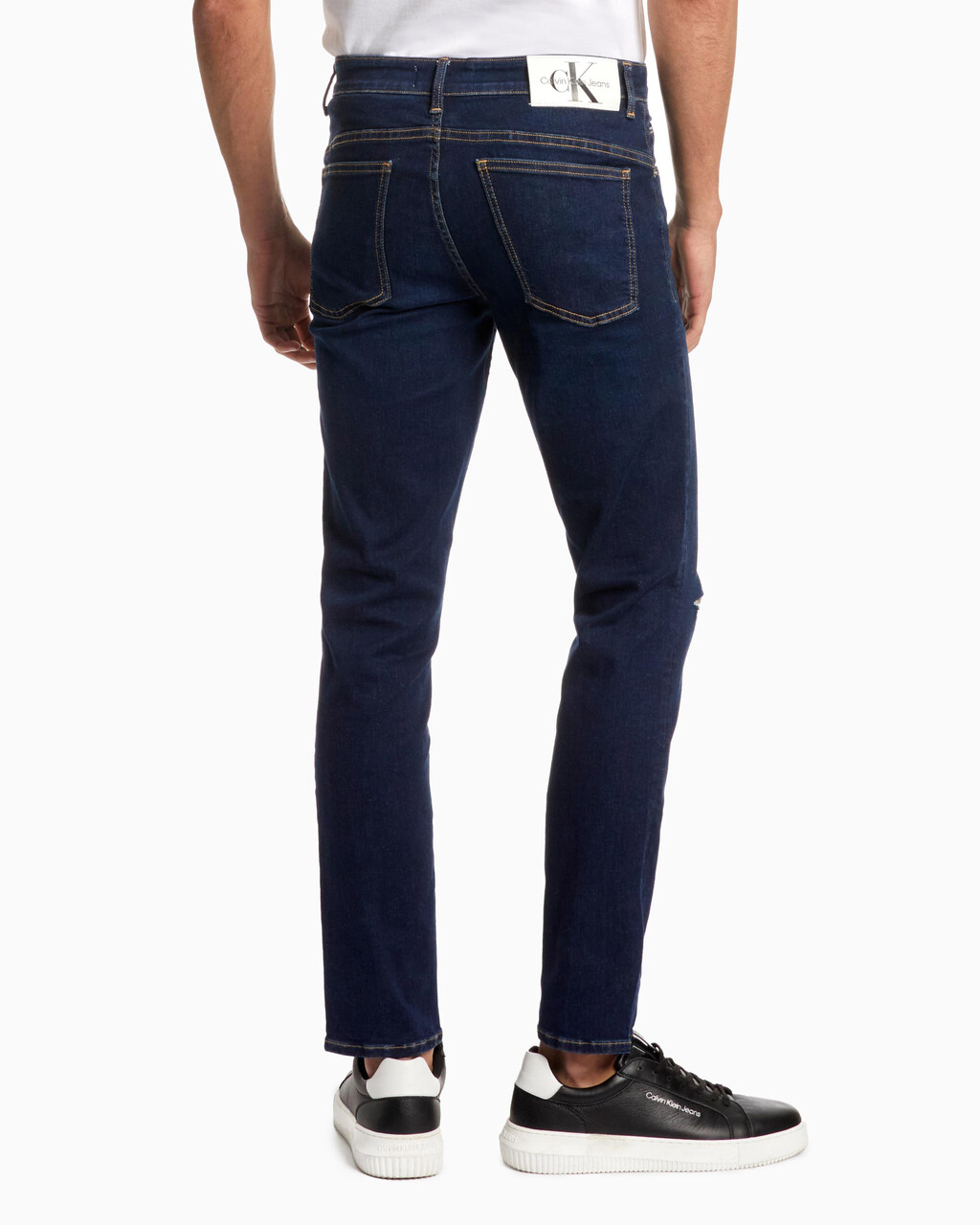 INFINITE FLEX BODY 緊身牛仔褲, Dark Blue Dstr Tonal Logo, hi-res