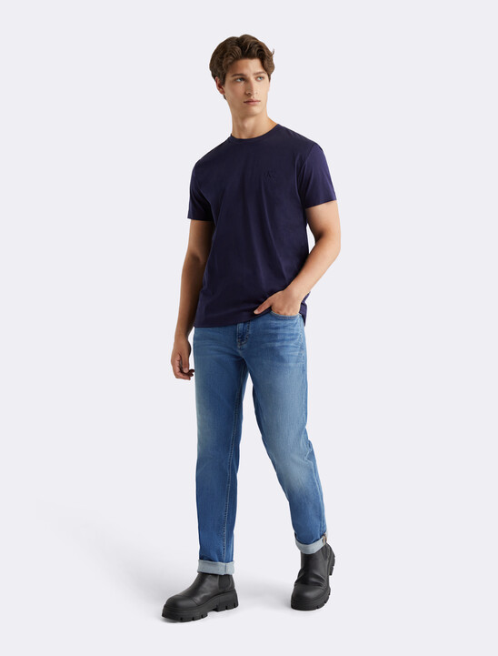 Mercerized Cotton Crewneck Slim Tee