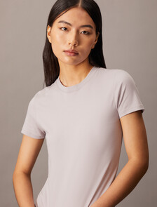Refined Cotton Jersey Slim Tee, Lilac Marble, hi-res