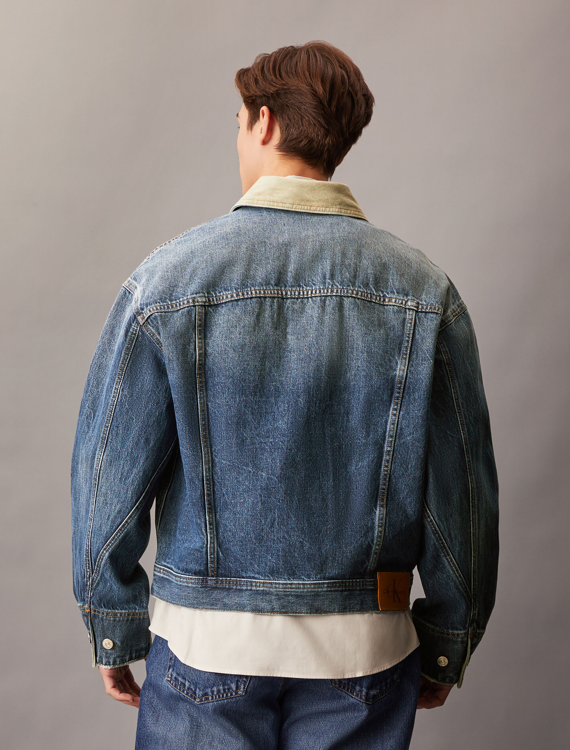 【CK JEAN】80S ICON DARK BLUE DENIM JACKET 4RB990G RG8 80s Icon Denim Trucker Jacket | blue | Calvin Klein Hong Kong