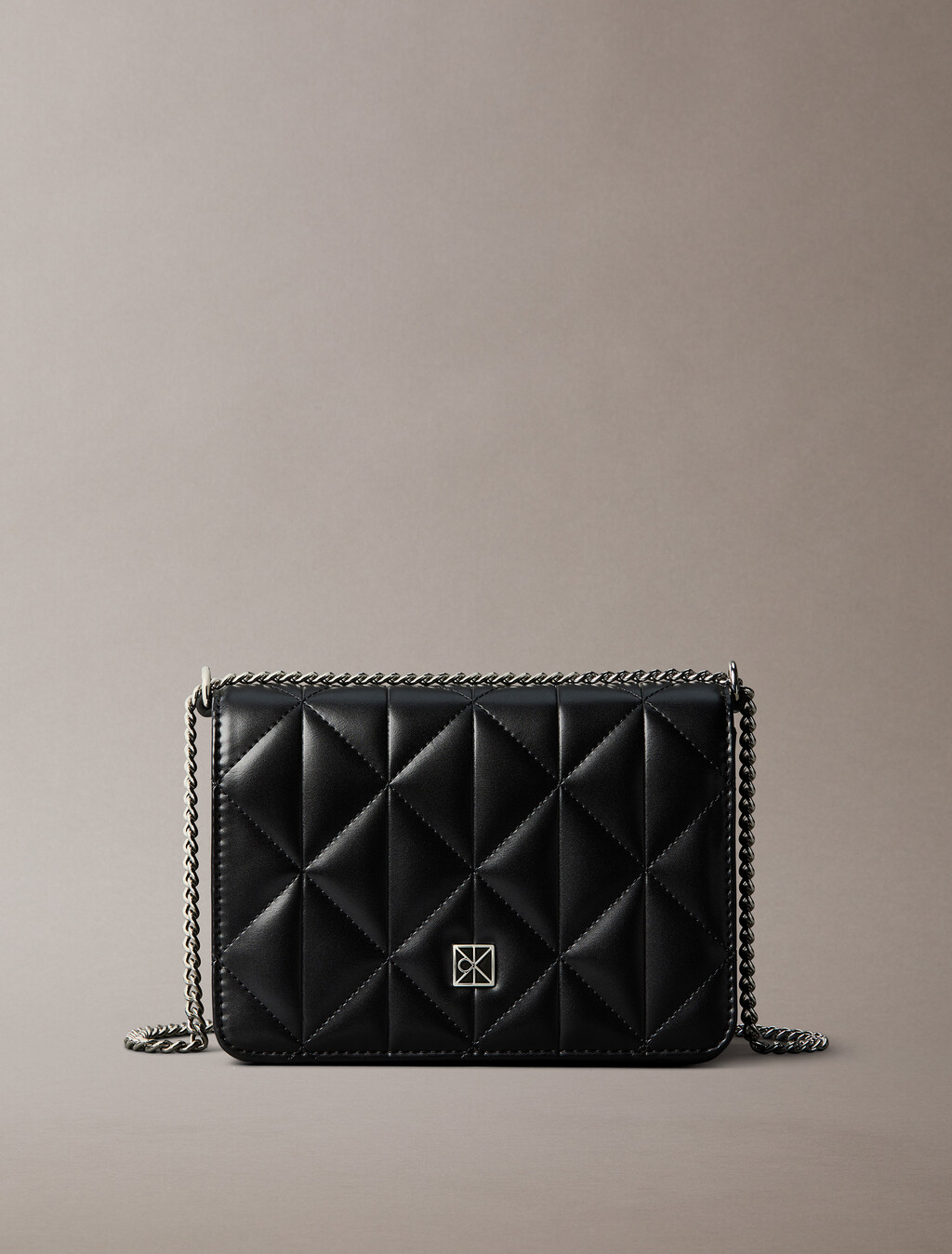 Quilted Emblem Logo Mini Bag, Black, hi-res