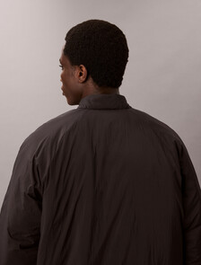 Nylon Bomber Jacket, Black, hi-res
