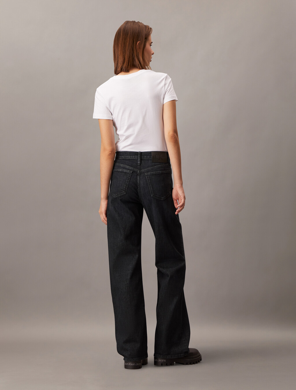Italian High Rise Wide Leg Jeans, Denim Black, hi-res