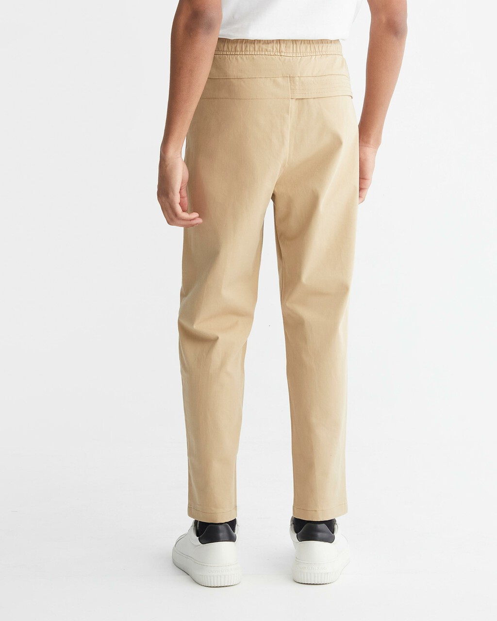 Slim Drawcord Chinos, Travertine, hi-res