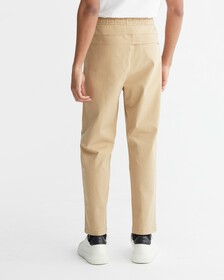Slim Drawcord Chinos, Travertine, hi-res