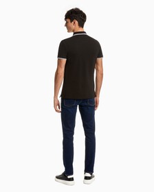 CORE 飾邊修身 POLO 裇, Ck Black, hi-res
