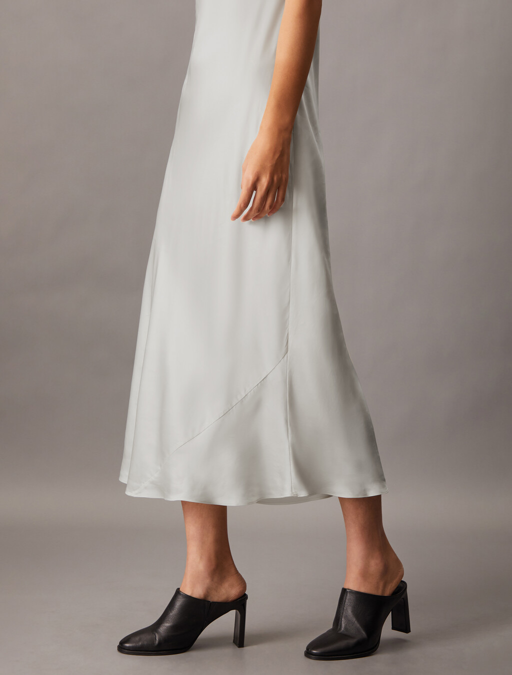 Hero Viscose Satin Slip Dress, Vanilla Ice, hi-res