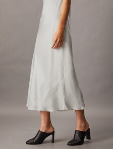 Hero Viscose Satin Slip Dress, Vanilla Ice, hi-res