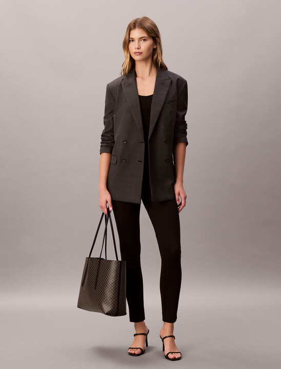 Allover Monogram Logo Tote Bag with Pouch