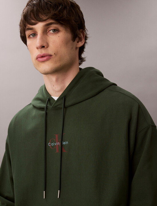 Premium Fleece Monogram Logo Hoodie
