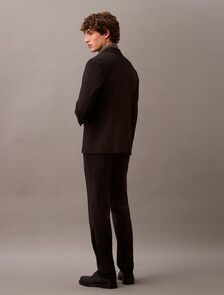 Slim Wool Gabardine Trouser, Charcoal Heather, hi-res